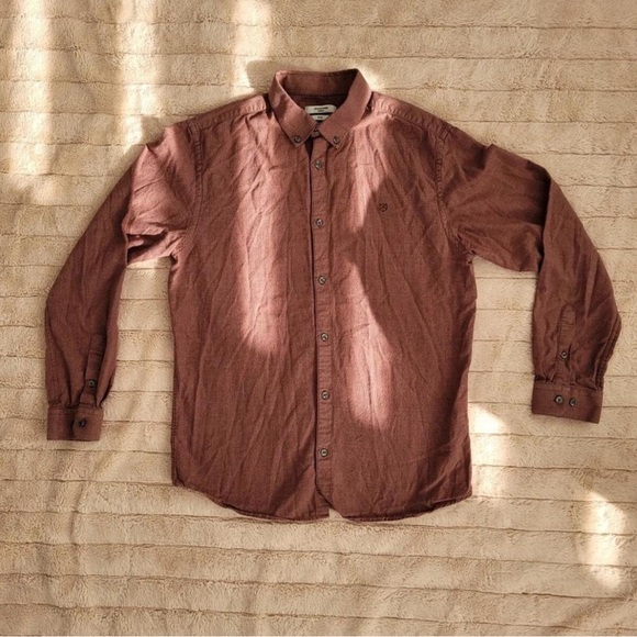 Jack & Jones Other - Jack & Jones Casual Burgandy Tone Button Down Shirt M